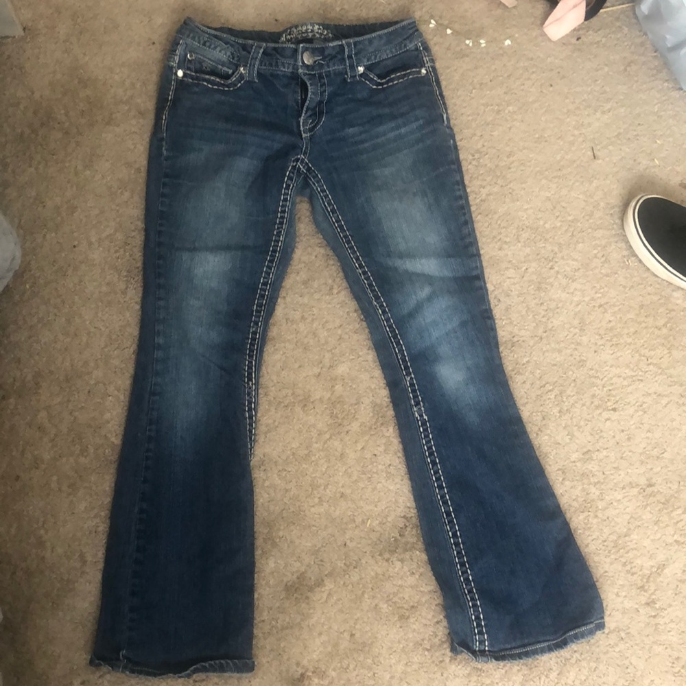 low rise boot cut jeans from the 2000s